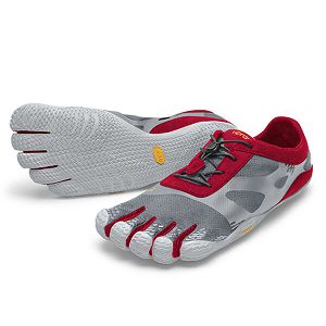 Vibram KSO EVO Grey/Red Mens Training Shoes | India-765918